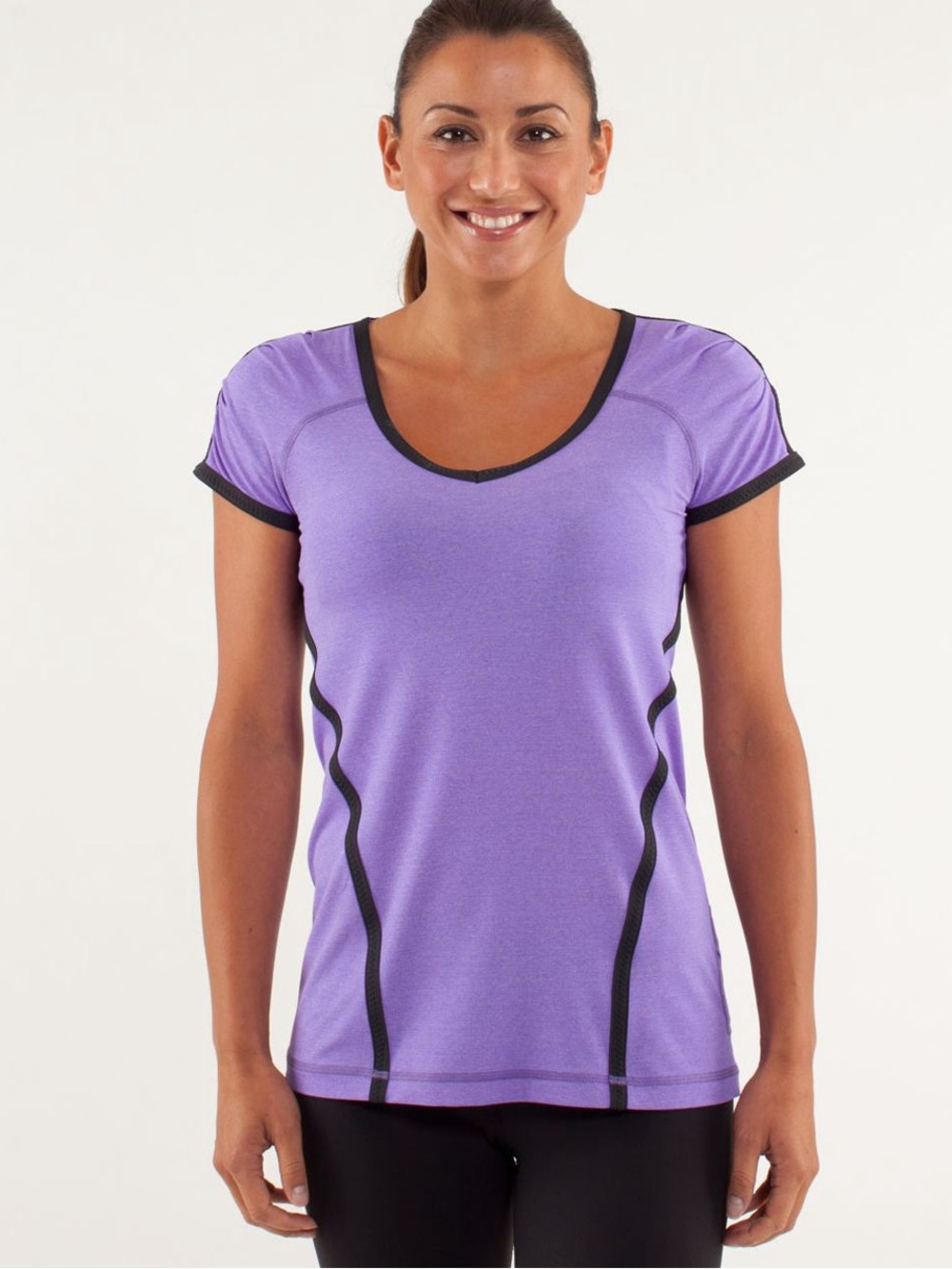 Lululemon Run: Team Spirit Tech Short Sleeve
Power Purple / Deep Coal